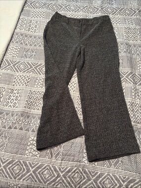 dressbarn Charcoal Tweed Boot-Cut Dress Pants